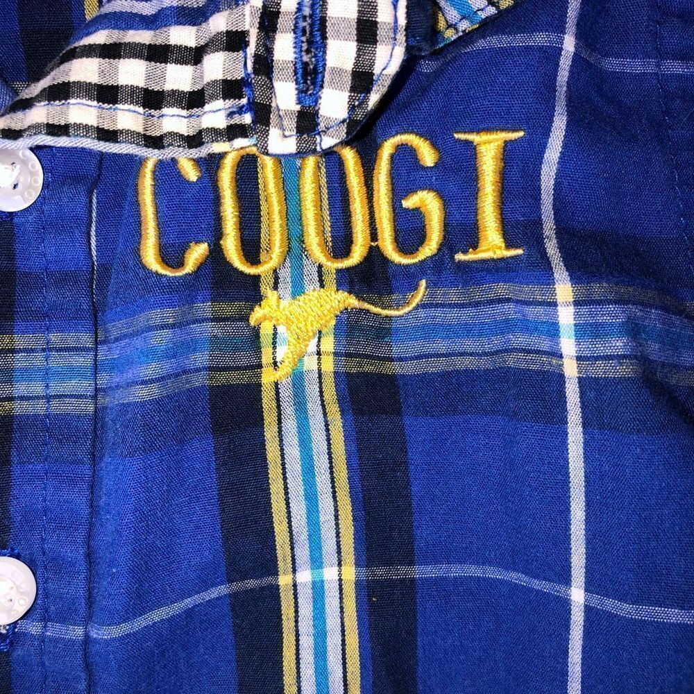 𝅺EUC Boys 24M Coogi LS Plaid Button Down Shirt - Picture 3 of 5